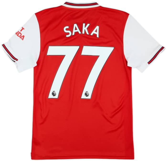 2019-20 Arsenal Home Shirt Saka #77 - 6/10 - (XS)