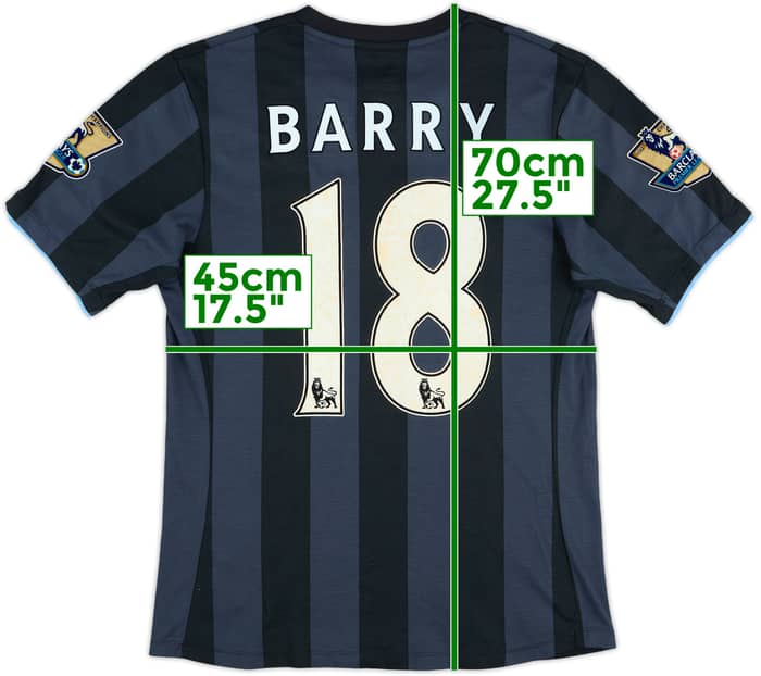 2012-13 Manchester City Third Shirt Barry #18 - 6/10 - (S)