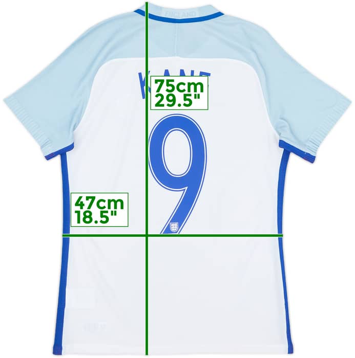 2016-17 England Authentic Home Shirt Kane #9 - 9/10 - (M)