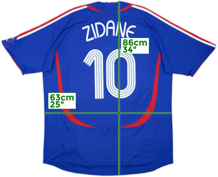 2006-07 France Home Shirt Zidane #10 - 9/10 - (XXL)