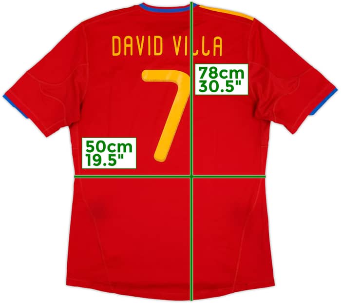 2009-10 Spain Home Shirt David Villa #7 - 5/10 - (L)