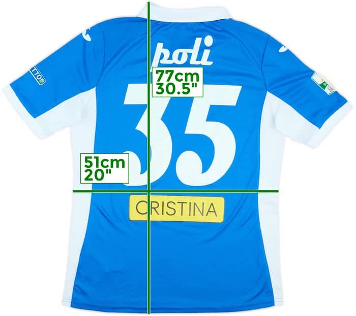 2015-16 Novara Match Issue Home Shirt Poli #35