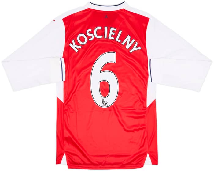 2016-17 Arsenal Home L/S Shirt Koscielny #6 (S)