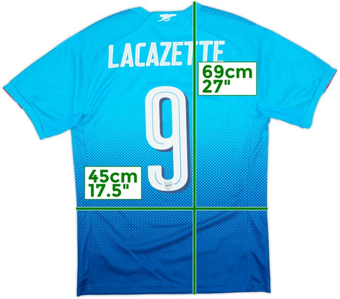 2017-18 Arsenal Away Shirt Lacazette #9 (S)
