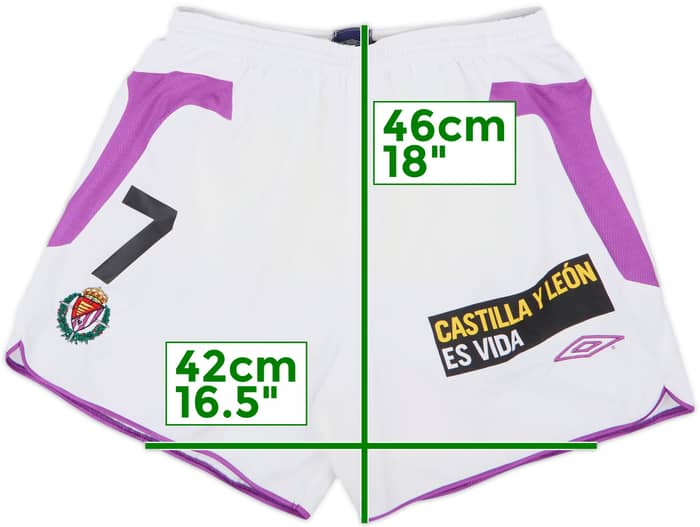 2003-04 Real Valladolid Player Issue Home Shorts #7 - 8/10 - (XL)