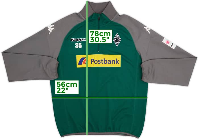 2017-18 Borussia Monchengladbach Kappa Player Issue 1/4 Zip Drill Top #35 - 6/10 - (XL)