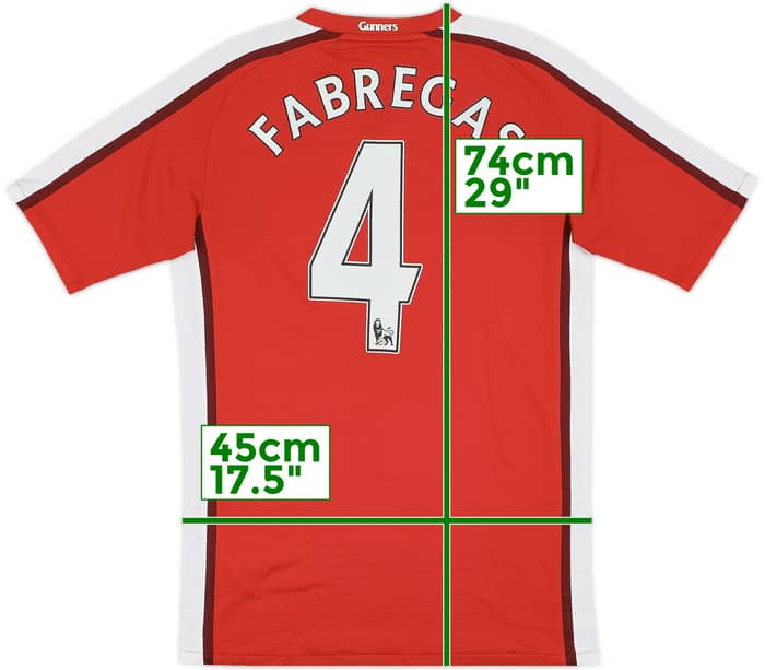 2008-10 Arsenal Home Shirt Fabregas #4 - 7/10 - (XL.Boys)