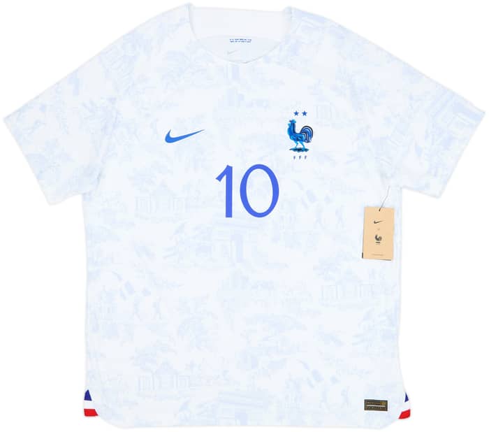2022-23 France Authentic Away Shirt Mbappe #10 (XL)