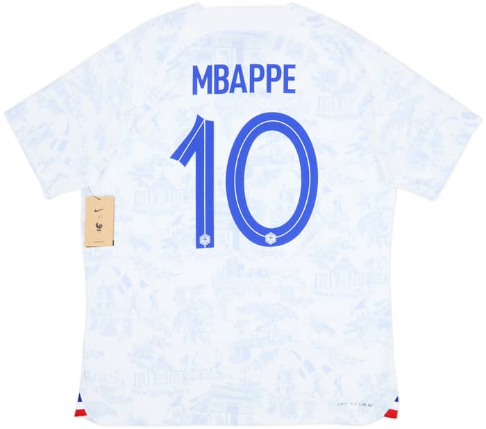 2022-23 France Authentic Away Shirt Mbappe #10 (XL)