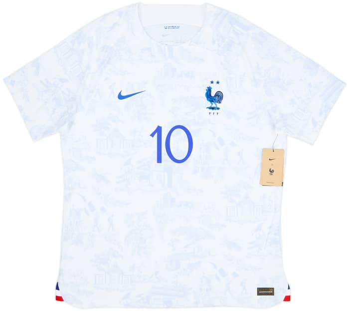 2022-23 France Authentic Away Shirt Mbappe #10 (XL)
