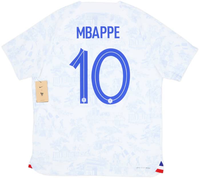 2022-23 France Authentic Away Shirt Mbappe #10 (XL)