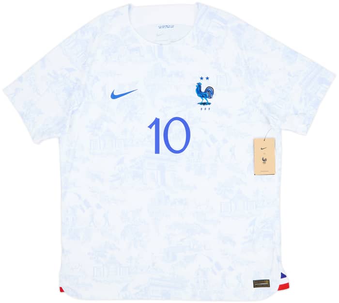 2022-23 France Authentic Away Shirt Mbappe #10 (XL)