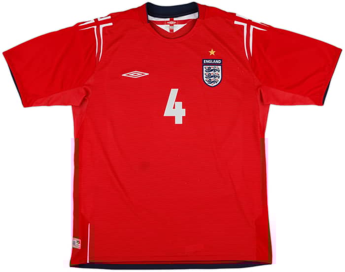 2004-06 England Away Shirt Gerrard #4 - 6/10 - (XL)
