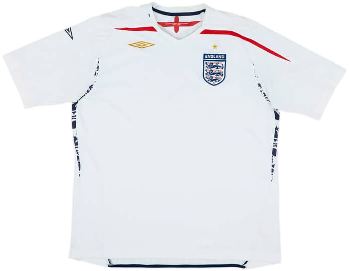 2007-09 England Home Shirt - 4/10 - (XL)