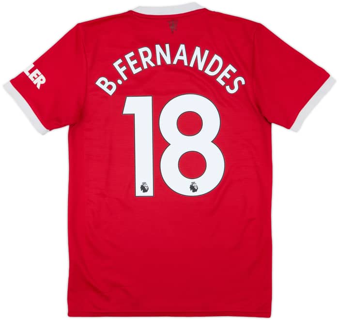 2021-22 Manchester United Home Shirt B.Fernandes #18 - 7/10 - (S)