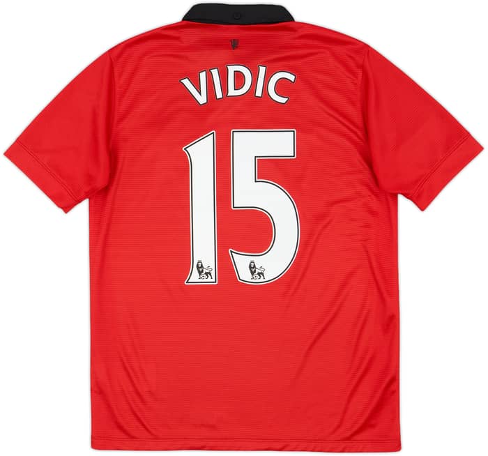 2013-14 Manchester United Home Shirt Vidic #15 - 8/10 - (XL.Boys)