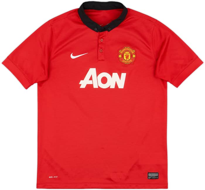 2013-14 Manchester United Home Shirt Vidic #15 - 8/10 - (XL.Boys)