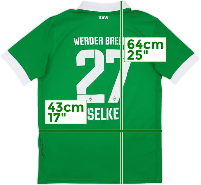 2014-15 Werder Bremen Home Shirt Selke #27 - 6/10 - (L.Boys)