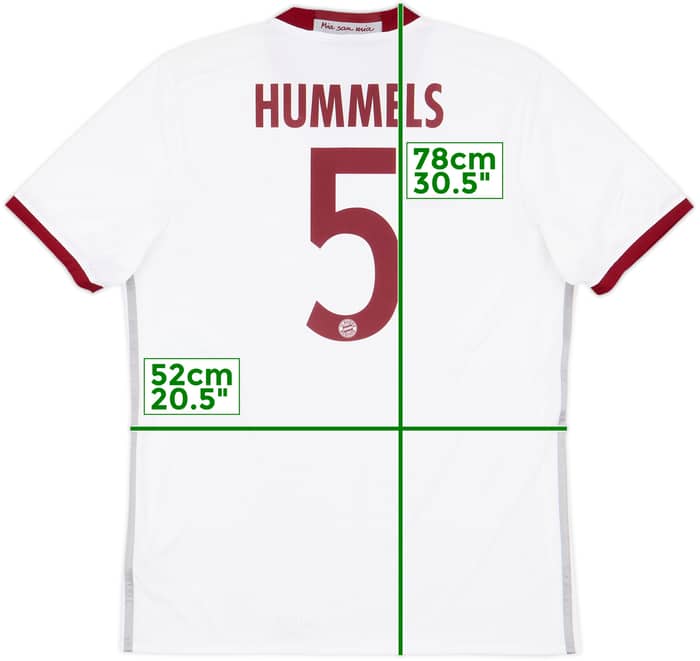 2016-17 Bayern Munich Third Shirt Hummels #5 - 10/10 - (L)