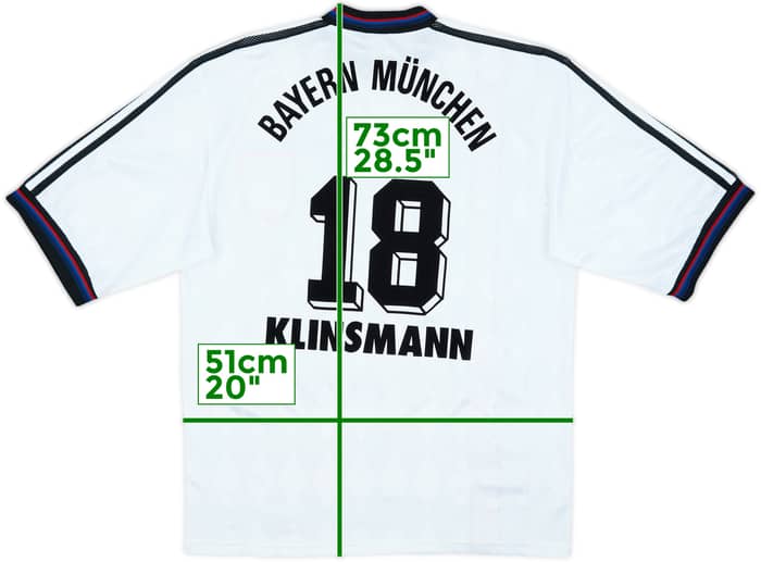1996-98 Bayern Munich Away Shirt Klinsmann #18 - 8/10 - (M)