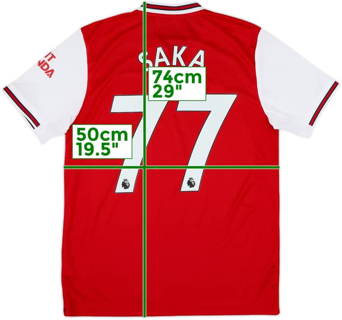 2019-20 Arsenal Home Shirt Saka #77 - 10/10 - (M)