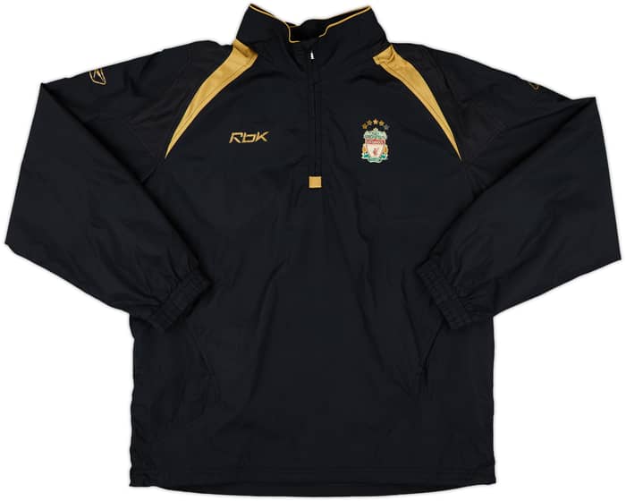 2005-06 Liverpool Reebok 1/4 Zip Hooded Rain Jacket - 6/10 - (M)