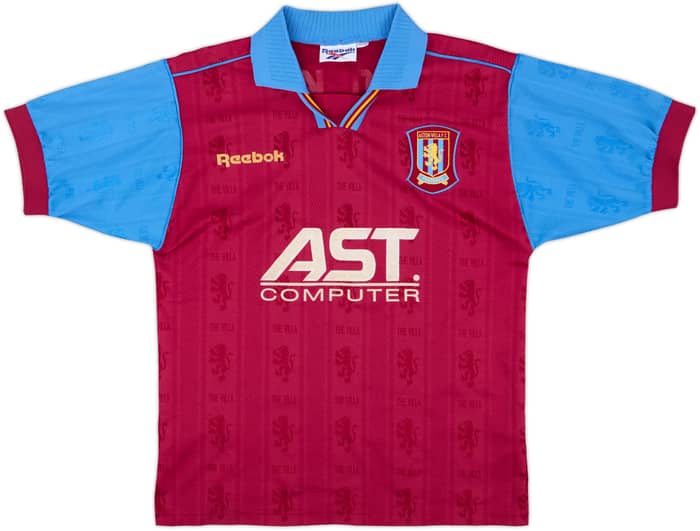 1995-97 Aston Villa Home Shirt Yorke #18 - 6/10 - (S)