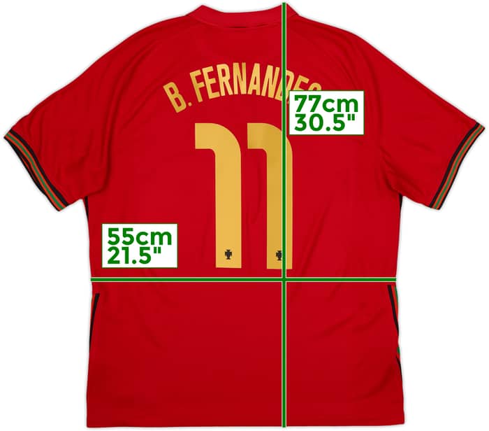 2020-21 Portugal Home Shirt B.Fernandes #11 - 10/10 - (XL)