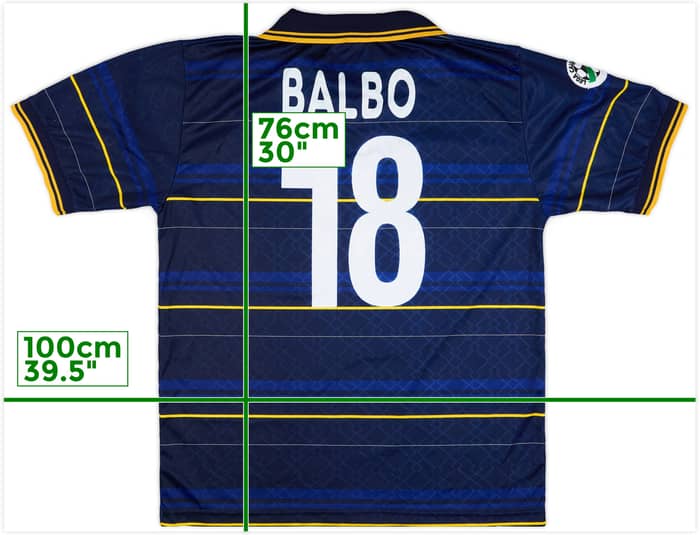 1998-99 Parma Match Issue Third Shirt Balbo #18