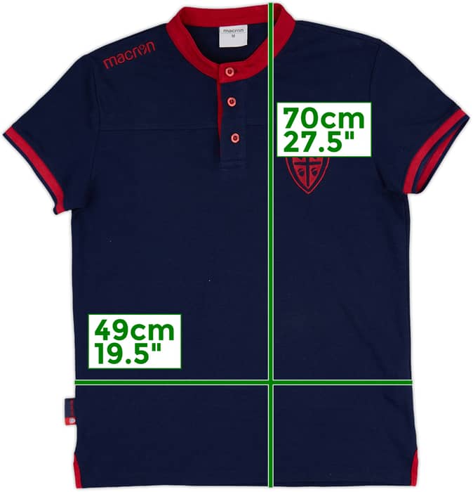2018-19 Cagliari Macron Polo Shirt - 9/10 - (M)