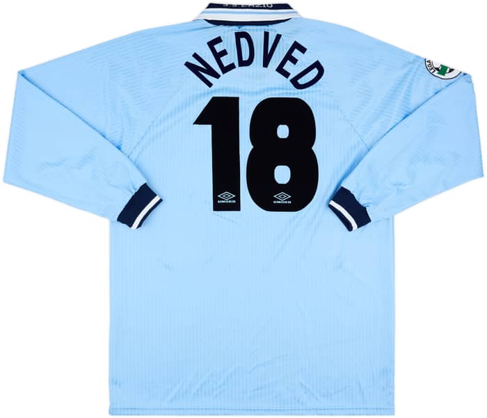 1997-98 Lazio Home L/S Shirt Nedved #18 - 8/10 - (XL)