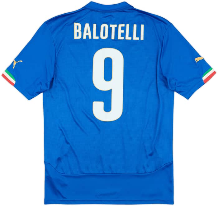 2014-15 Italy Home Shirt Balotelli #9 - 10/10 - (M)