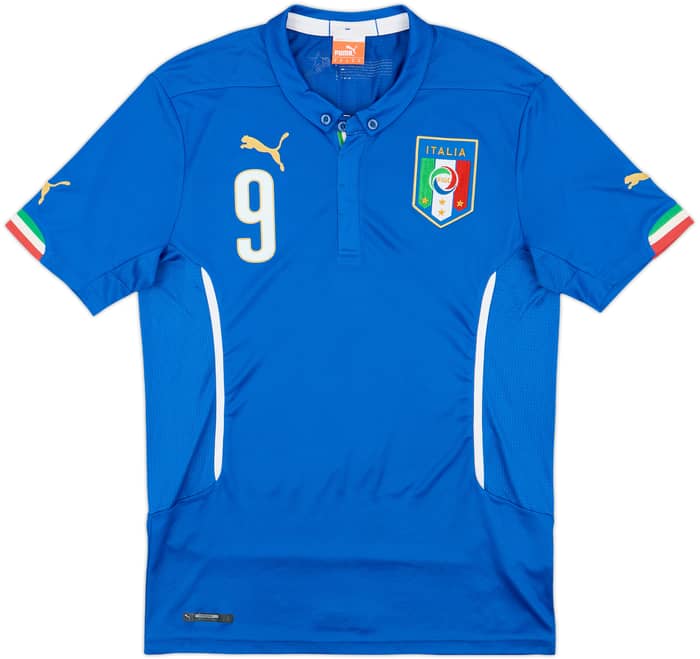 2014-15 Italy Home Shirt Balotelli #9 - 10/10 - (M)
