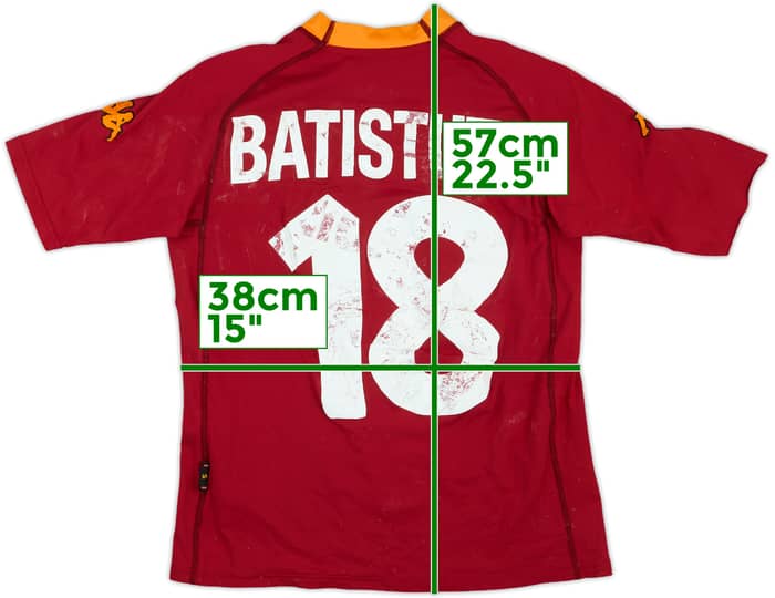 2000-01 Roma Home Shirt Batistuta #18 - 4/10 - (S)