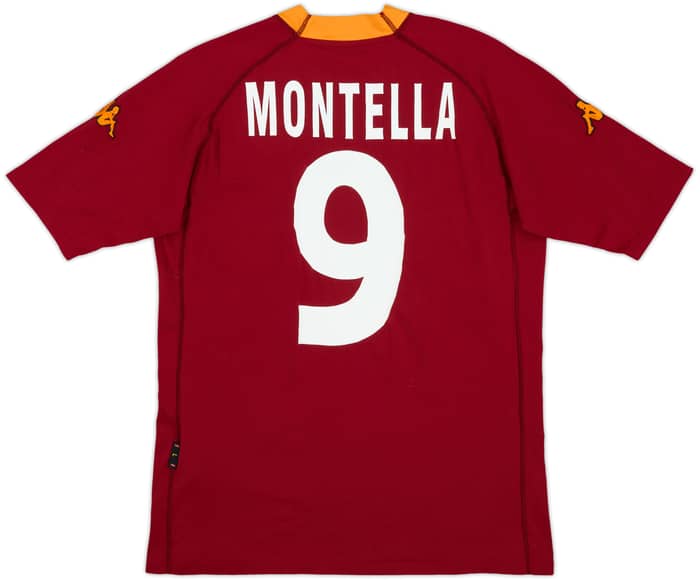 2000-01 Roma Home Shirt Montella #9 - 5/10 - (L)