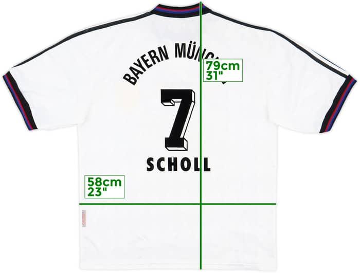 1996-98 Bayern Munich Away Shirt Scholl #7 - 8/10 - (L)