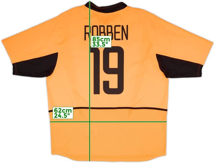 2002-04 Netherlands Home Shirt Robben #19 - 8/10 - (XXL)
