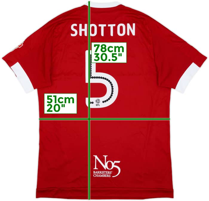 2016-17 Birmingham Away Shirt Shotton #5 - 6/10 - (L)