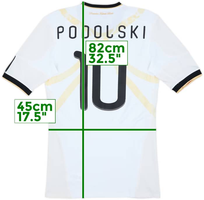 2010-11 Germany Player Issue Techfit Home Shirt Podolski #10 - 6/10 - (L)