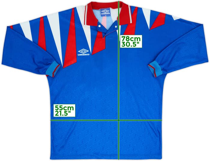 1990s Umbro Template L/S Shirt #16 - 8/10 - (XL)