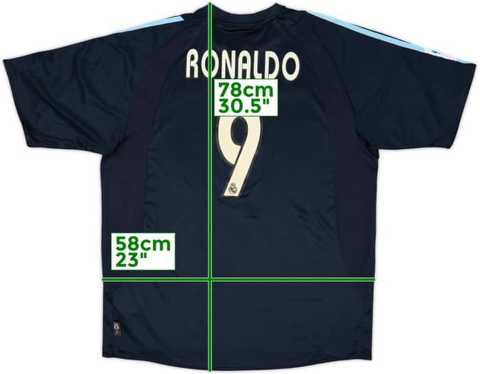 2003-04 Real Madrid Camiseta Visitante Ronaldo #9 - 6/10 - (L)