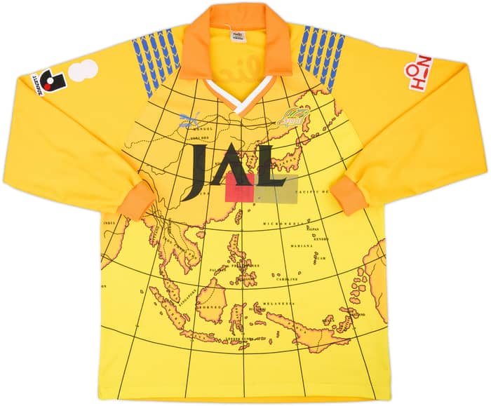 1992-93 Shimizu S-Pulse Signed Home L/S Shirt - 6/10 - (L)