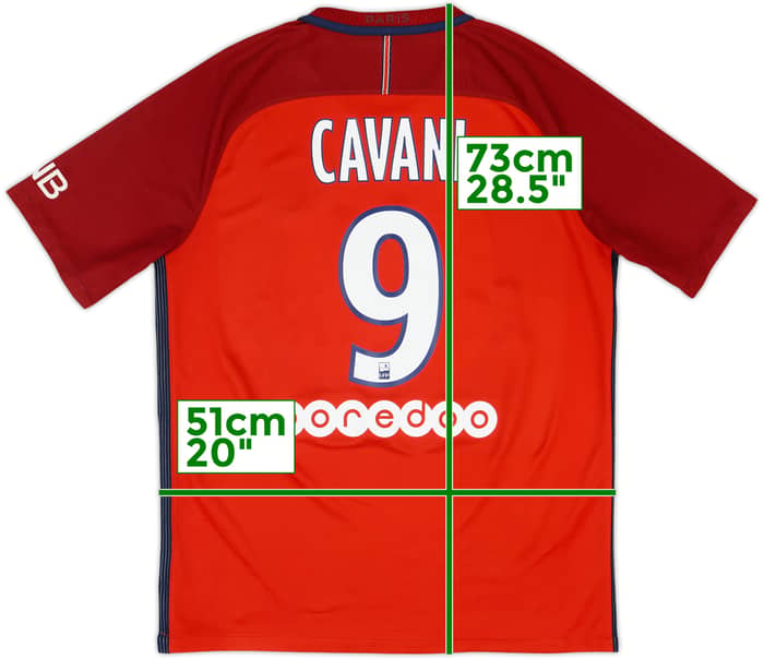 2016-17 Paris Saint-Germain Away Shirt Cavani #9 - 6/10 - (L)