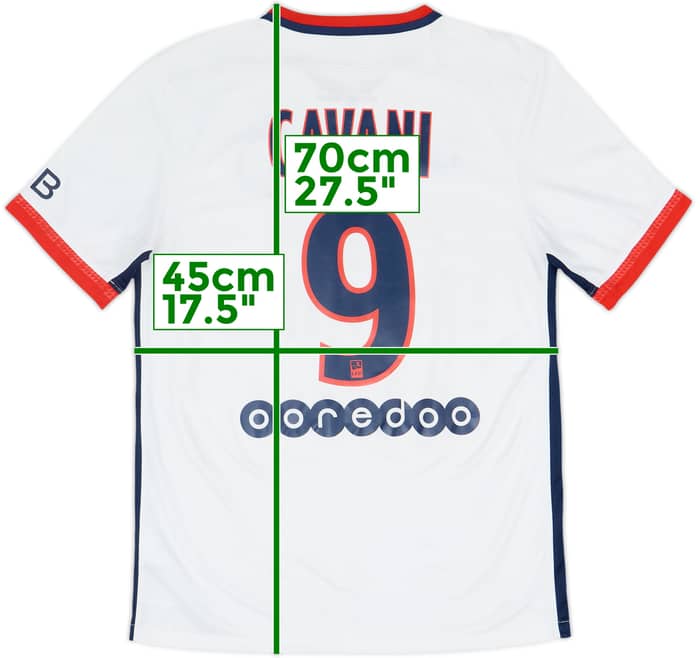 2015-16 Paris Saint-Germain Away Shirt Cavani #9 - 8/10 - (S)