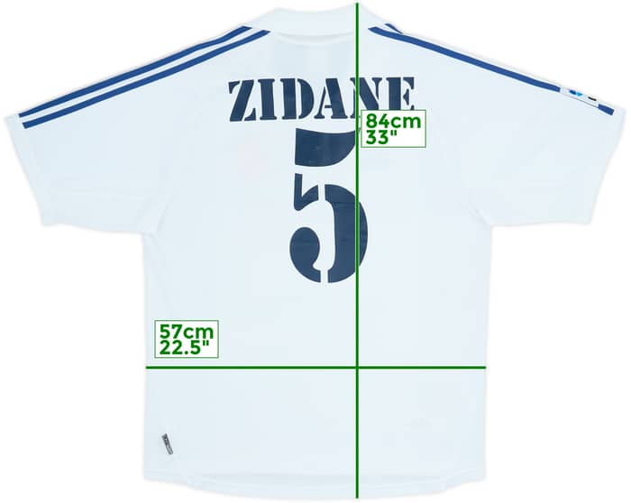 2001 Real Madrid Home Shirt Zidane #5 - 6/10 - (L)