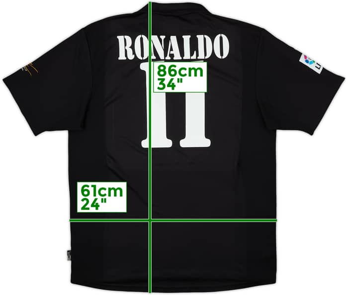 2001 Real Madrid Away Shirt Ronaldo #11 - 8/10 - (XL)
