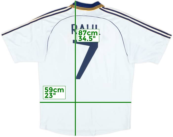 1998-00 Real Madrid Home Shirt Raul #7 - 5/10 - (XL)