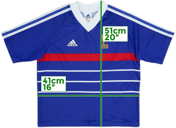 1998-00 France Home Shirt - 6/10 - (S.Boys)