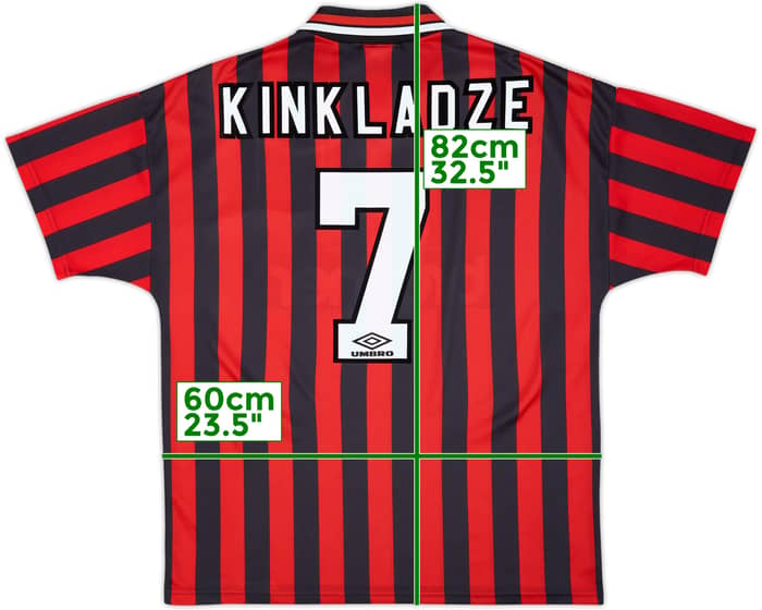 1994-96 Manchester City Away Shirt Kinkladze #7 - 9/10 - (XL)