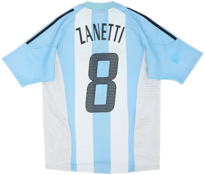 2002-04 Argentina Home Shirt Zanetti #8 - 5/10 - (M)